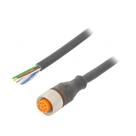Cablu de Conectare M12 8 PIN 2m | Electronic-mag.ro | Componente Electronice