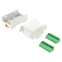 Carcasă pentru șină DIN 75.4x45x53.5mm ABS UL94HB EH 45 Flat Dev-Kit | Electronic-mag.ro | Componente Electronice