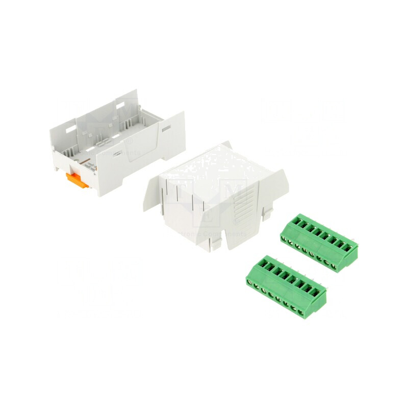 Carcasă pentru șină DIN 75.4x45x53.5mm ABS UL94HB EH 45 Flat Dev-Kit | Electronic-mag.ro | Componente Electronice