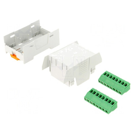 Carcasă pentru șină DIN 75.4x45x53.5mm ABS UL94HB EH 45 Flat Dev-Kit | Electronic-mag.ro | Componente Electronice