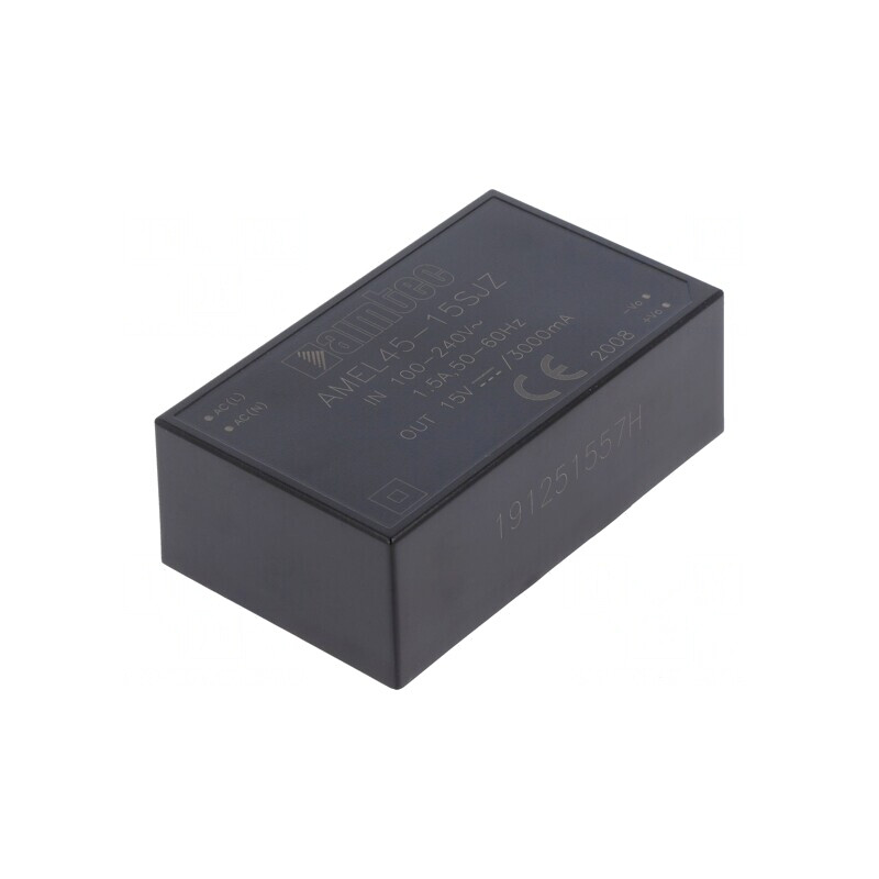 Convertor AC/DC 45W 15VDC AMEL45-15SJZ | Electronic-mag.ro | Componente Electronice