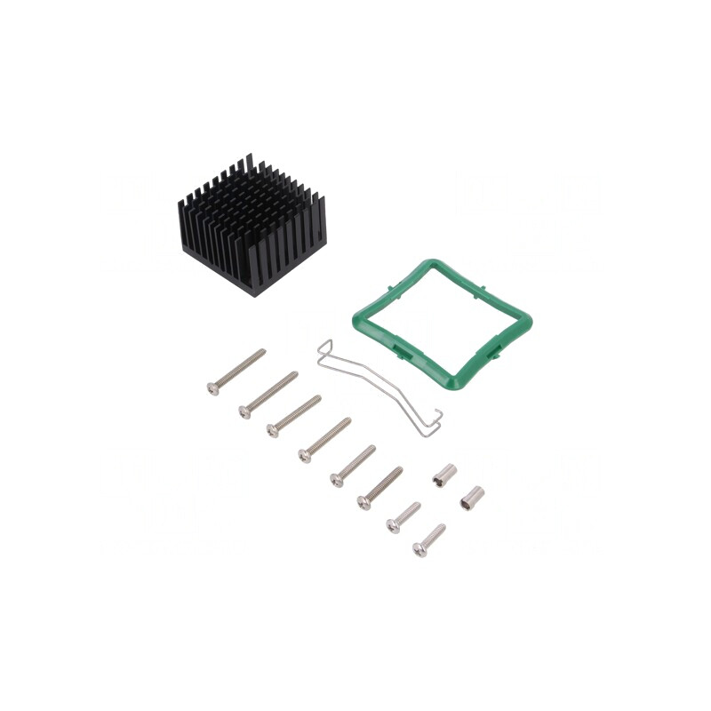 Radiator Extrudat cu Aripioare Neagră 40x40x24.5mm | Electronic-mag.ro | Componente Electronice