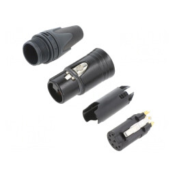 Mufă XLR Mamă 7 Pin pe Cablu NC7FXX-B | Electronic-mag.ro | Componente Electronice