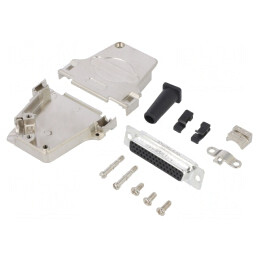 Conector D-Sub HD 44-PIN mamă 45° lipire cablu gold flash | Electronic-mag.ro | Componente Electronice