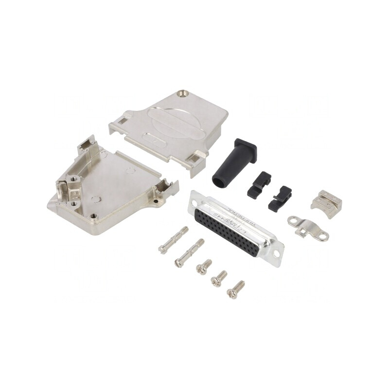Conector D-Sub HD 44-PIN mamă 45° lipire cablu gold flash | Electronic-mag.ro | Componente Electronice