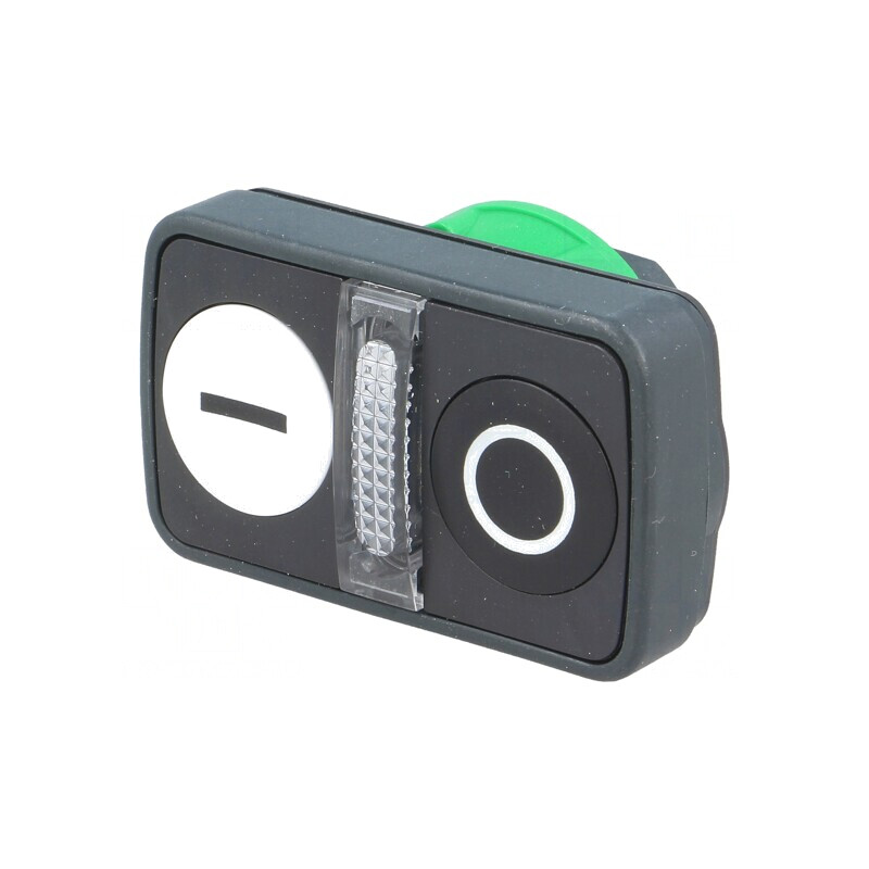 Comutator dublu 22mm IP66 alb/negru | Electronic-mag.ro | Componente Electronice