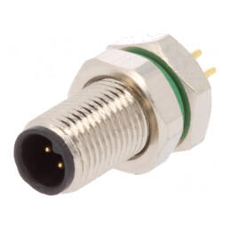 Conector M5 THT Tată 4 PIN IP67 60V 1A | Electronic-mag.ro | Componente Electronice