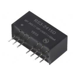 Convertor DC/DC 3W 18-36V la 15V/-15V SIP8 | Electronic-mag.ro | Componente Electronice