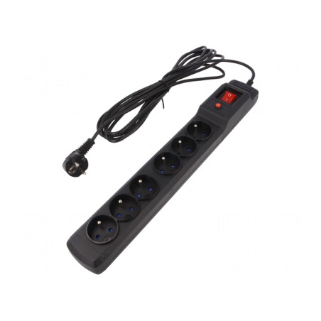 Prelungitor 6 Prize cu Protecție la Supratensiune 10A | Electronic-mag.ro | Componente Electronice