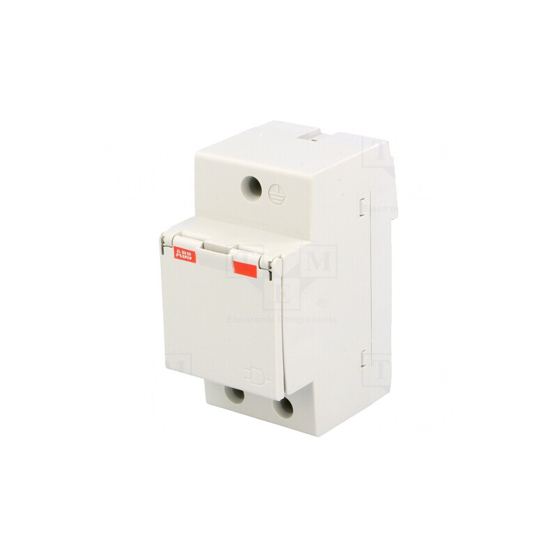 Soclu tip F 250VAC 16A pentru şină DIN | Electronic-mag.ro | Componente Electronice