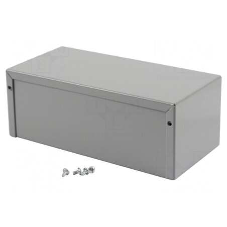 Carcasă universală aluminiu gri 102x203x76mm | Electronic-mag.ro | Componente Electronice