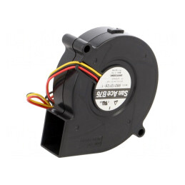 Ventilator DC Blower 12V 76x20mm 15m3/h 39dBA cu Bilă | Electronic-mag.ro | Componente Electronice