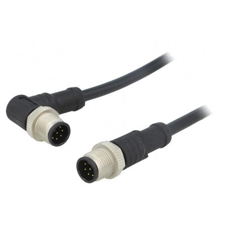 Cablu senzori/automatizări M12 8 pini 1m | Electronic-mag.ro | Componente Electronice