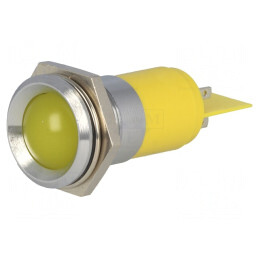 Lampă de control LED galbenă 24-28V IP67