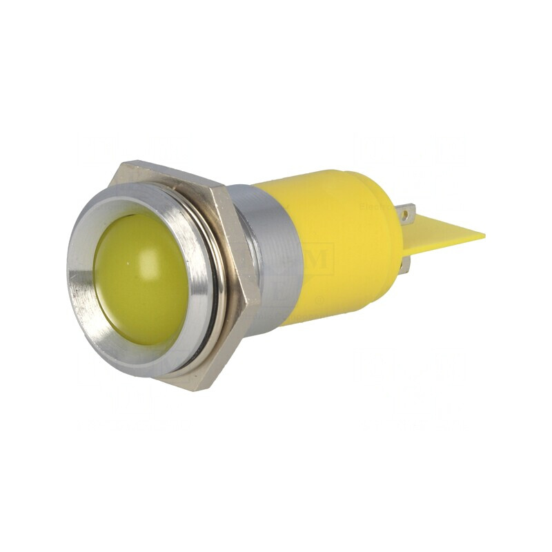 Lampă de control LED galbenă 24-28V IP67 | Electronic-mag.ro | Componente Electronice