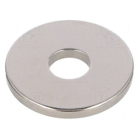Magnet Neodim 38mm 110N Orificiu 12mm 4mm Înălțime | Electronic-mag.ro | Componente Electronice