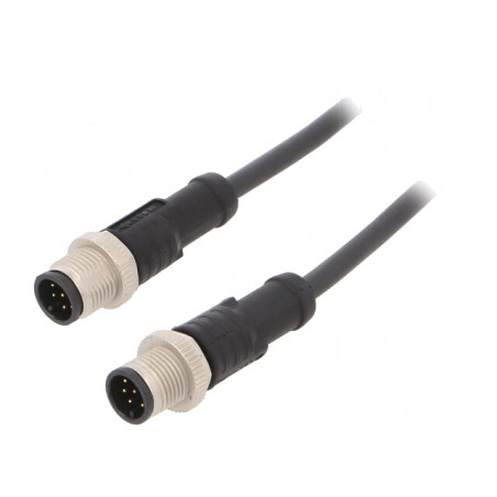Cablu pentru senzori/automatizări M12 8 pini 1m dual mufă | Electronic-mag.ro | Componente Electronice
