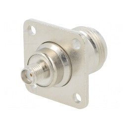 Adaptor SMA Soclu Aurit 50Ω PTFE | Electronic-mag.ro | Componente Electronice