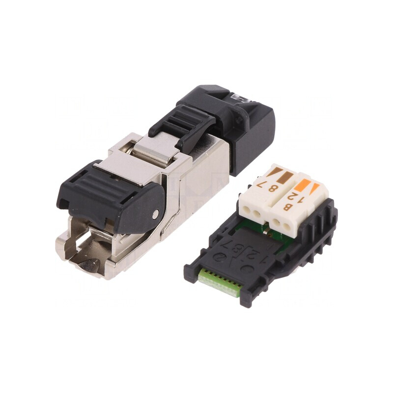 Mufă RJ45 8P8C Cat 6a Ecranat cu Capac de Protecție Aurit | Electronic-mag.ro | Componente Electronice