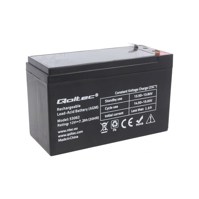 Baterie Plumb-Acid 12V 7.2Ah AGM fără Întreținere | Electronic-mag.ro | Componente Electronice Baterie Plumb-Acid 12V 7.2Ah AGM fără Întreținere | Electronic-mag.ro | Componente Electronice