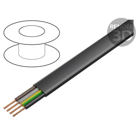 Cablu NEO-Flach NGFLGOU 4G4mm2 300V 500V Cu Litat | Electronic-mag.ro | Componente Electronice