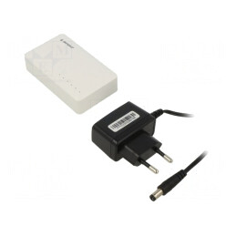 Switch Gigabit Ethernet | albă | WAN: RJ45 | Număr porturi: 5 | NSW-G5-01