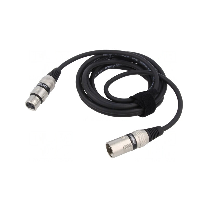 Cablu XLR 3 Pin Masculin Feminin 3m Negru | Electronic-mag.ro | Componente Electronice