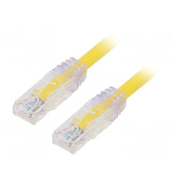 Patch cord galben 2m 24AWG UTP 6a 10Gig | Electronic-mag.ro | Componente Electronice