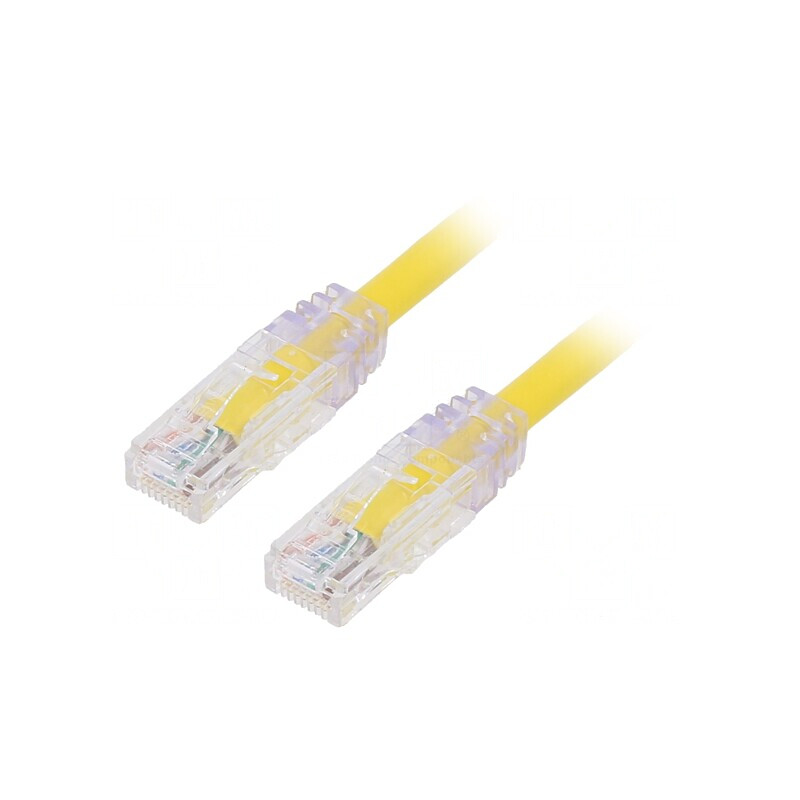 Patch cord galben 2m 24AWG UTP 6a 10Gig | Electronic-mag.ro | Componente Electronice