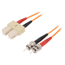 Patch Cord Fibra Optica SC/UPC-ST/UPC 2m OM2 LSZH Portocaliu | Electronic-mag.ro | Componente Electronice