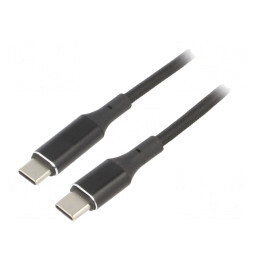 Cablu USB C 2.0 1m Negru 480Mbps | Electronic-mag.ro | Componente Electronice