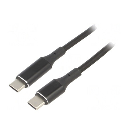 Cablu USB C 2.0 1m Negru 480Mbps | Electronic-mag.ro | Componente Electronice