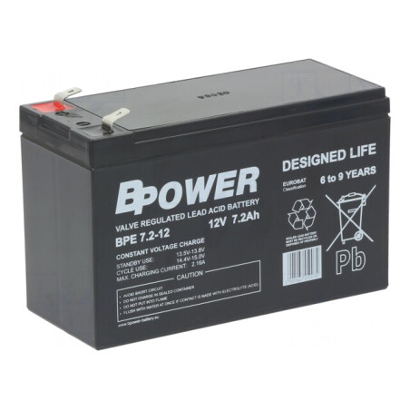 Baterie 12V 7,2Ah AGM fără întreținere | Electronic-mag.ro | Componente Electronice