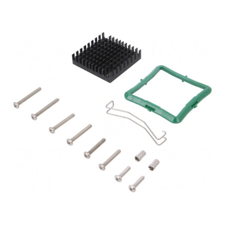 Radiator extrudat negru 40x40x9,5mm | Electronic-mag.ro | Componente Electronice