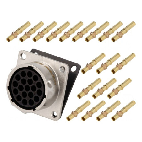 Conector Circular 19 PIN Mamă RT360 Gold Flash | Electronic-mag.ro | Componente Electronice