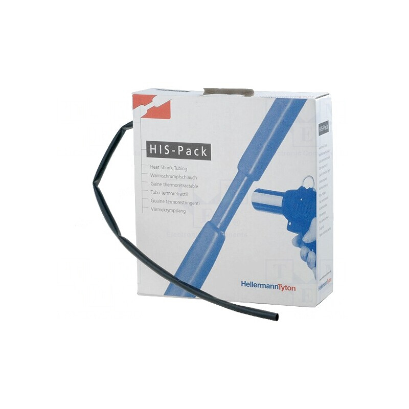 Manșon termocontractabil negru 6,4mm 5m | Electronic-mag.ro | Componente Electronice