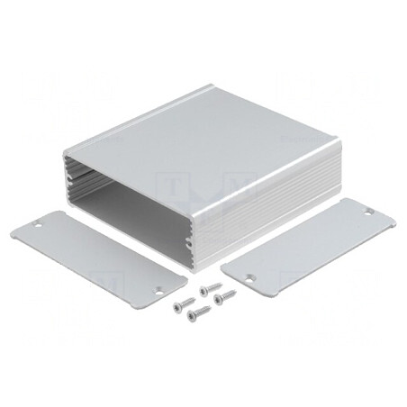 Carcasă aluminiu gri TUF 94x100x32mm | Electronic-mag.ro | Componente Electronice