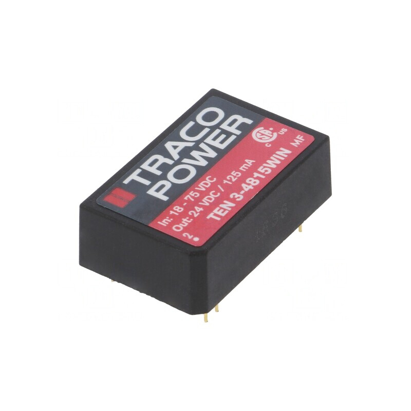 Convertor DC/DC 3W 18-75V la 24V 125mA DIP24 | Electronic-mag.ro | Componente Electronice