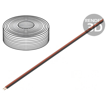 Cablu Electric 2x0,14mm2 250V 50m Negru/Roșu | Electronic-mag.ro | Componente Electronice