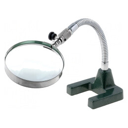 Lupă de masă cu lentilă Ø89mm și mărire x2 | Electronic-mag.ro | Componente Electronice