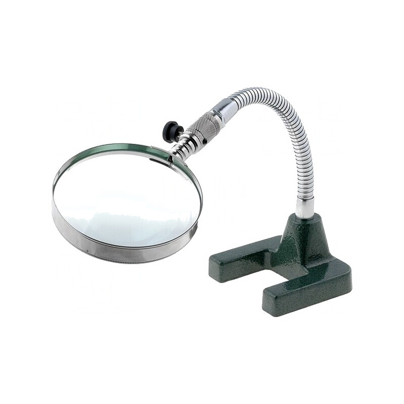 Lupă de masă cu lentilă Ø89mm și mărire x2 | Electronic-mag.ro | Componente Electronice