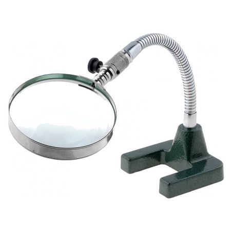 Lupă de masă cu lentilă Ø89mm și mărire x2 | Electronic-mag.ro | Componente Electronice