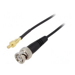 Cablu Coaxial 50Ω 0,5m BNC-SMB Negru