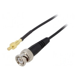 Cablu Coaxial 50Ω 0,5m BNC-SMB Negru | Electronic-mag.ro | Componente Electronice
