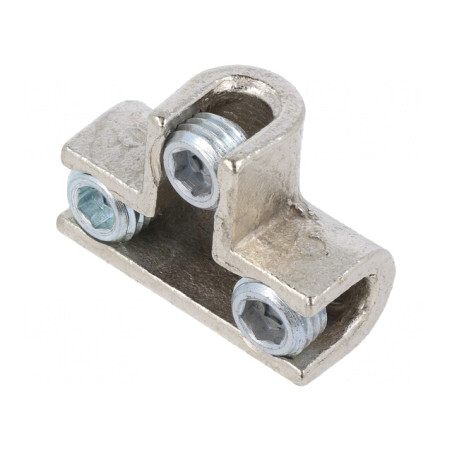 Terminal cu șurub pe cablu 95mm2, alamă, 2 borne | Electronic-mag.ro | Componente Electronice