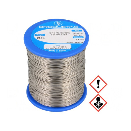 Sârmă de lipit cu plumb 0,5mm 250g 183°C BROFIL | Electronic-mag.ro | Componente Electronice
