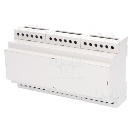 Carcasă pentru șină DIN, gri, 90x160x53 mm | Electronic-mag.ro | Componente Electronice