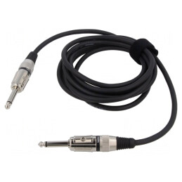 Cablu Audio Jack 6,3mm 3m Negru | Electronic-mag.ro | Componente Electronice