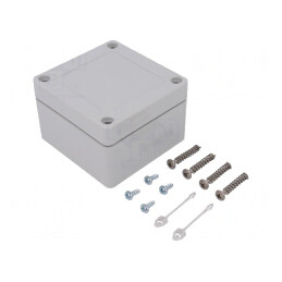 Carcasă universală gri 82x84x55mm TG ABS IK07 | Electronic-mag.ro | Componente Electronice
