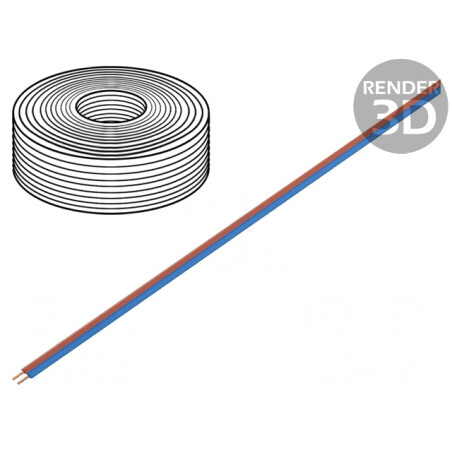 Cablu Electric LiYz 2x0,14mm2 50m Roșu Albastru | Electronic-mag.ro | Componente Electronice